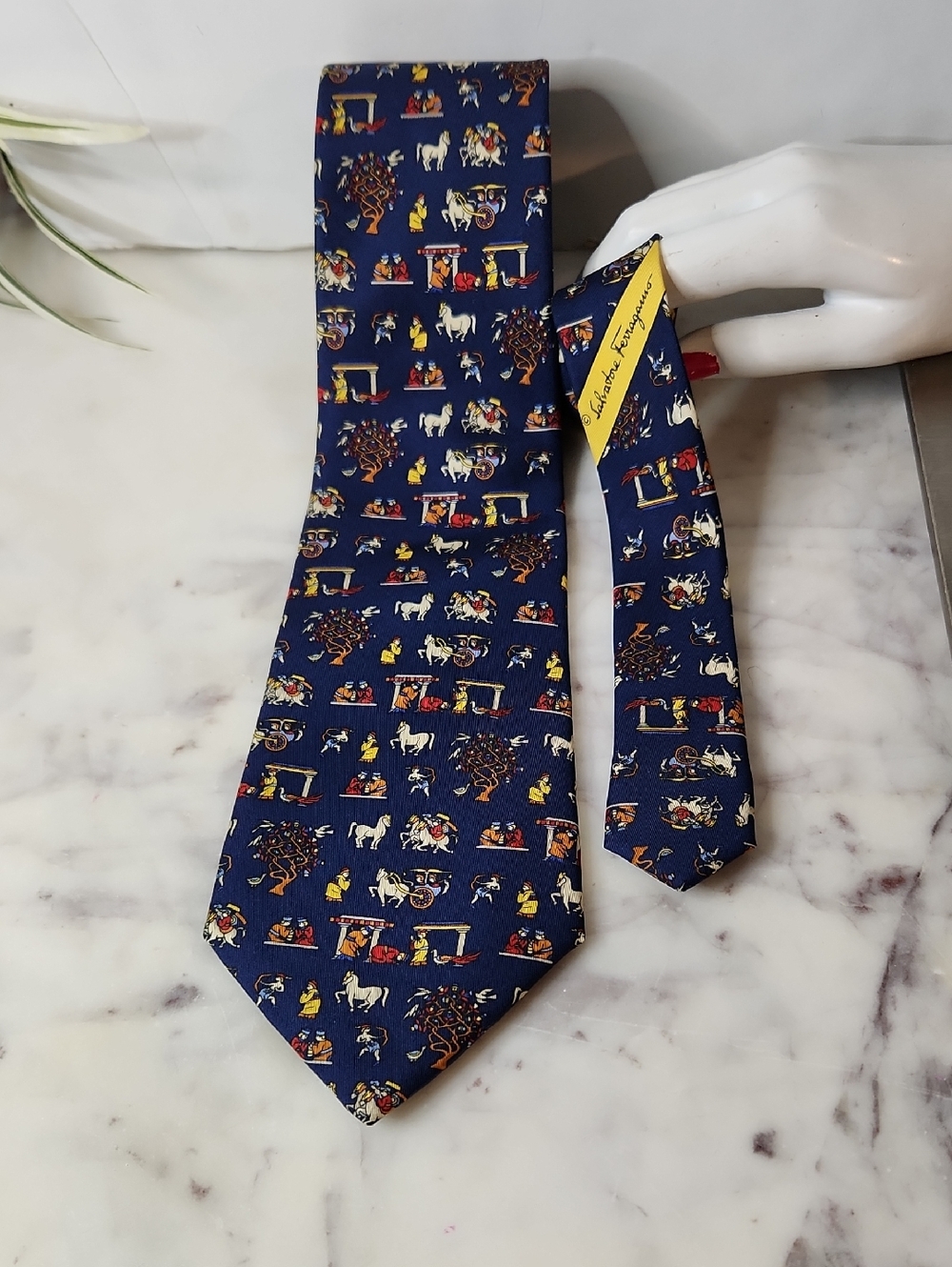 Salvatore Ferragamo Necktie | Persian Medieval 100% Silk